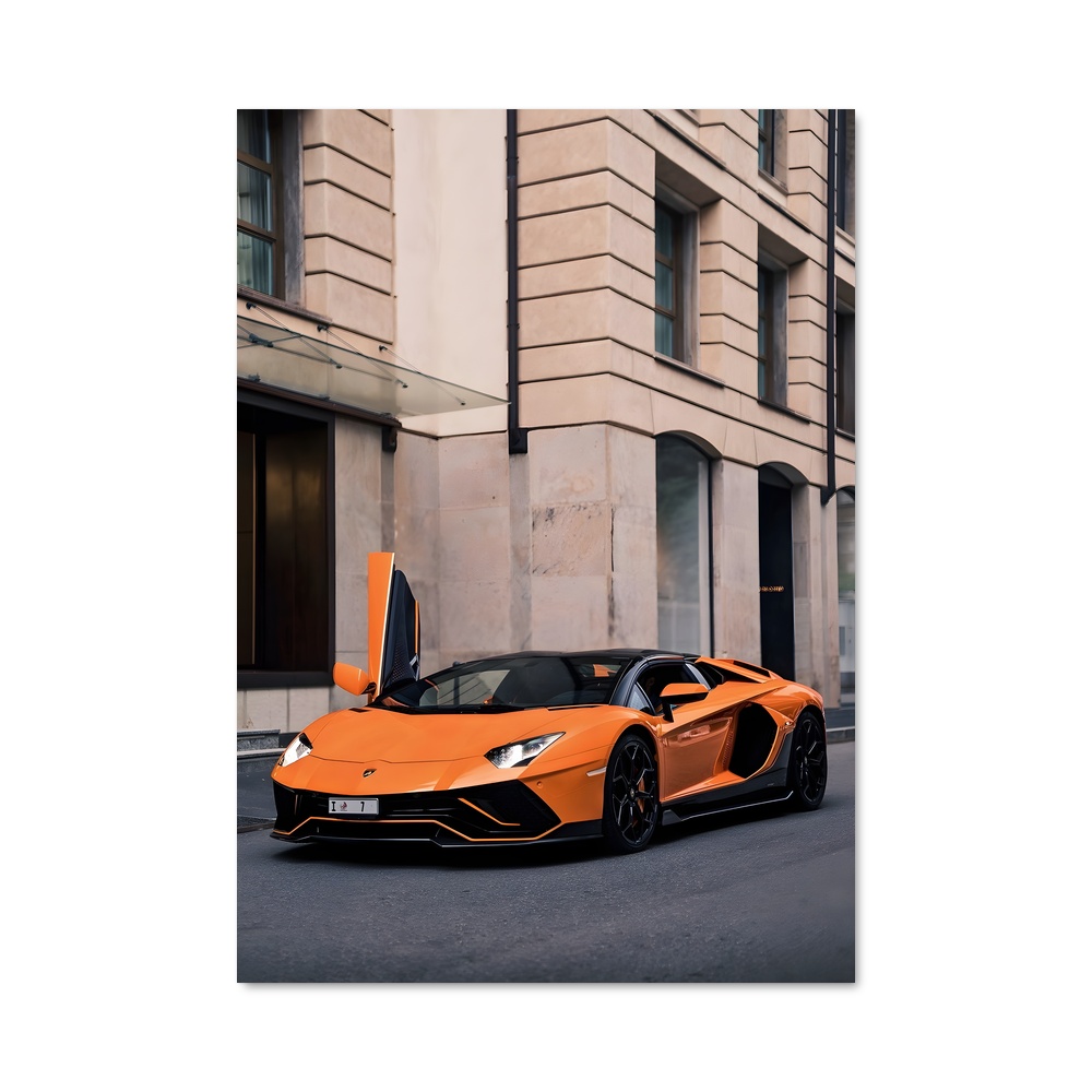 Poster Aventador Orange Fury